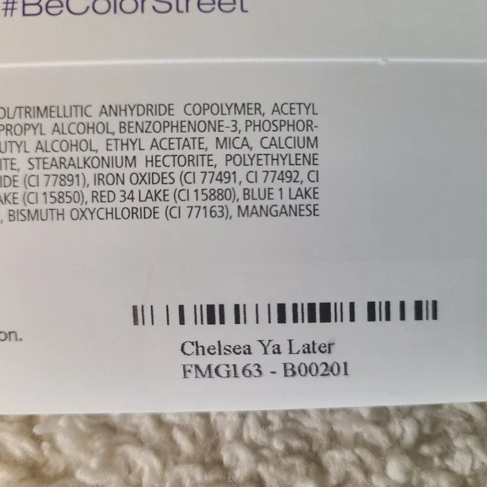 Color Street Chelsea Ya Later 100% Real Nail Polish Strips